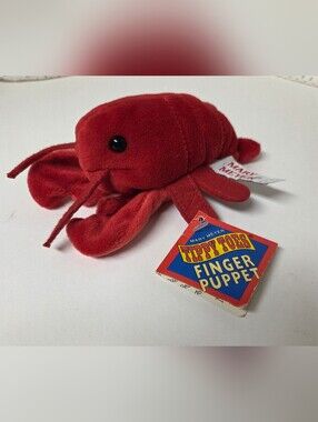 Vintage 1995 Tippy Toes Red Lobster Finger Puppet by Mary Meyer